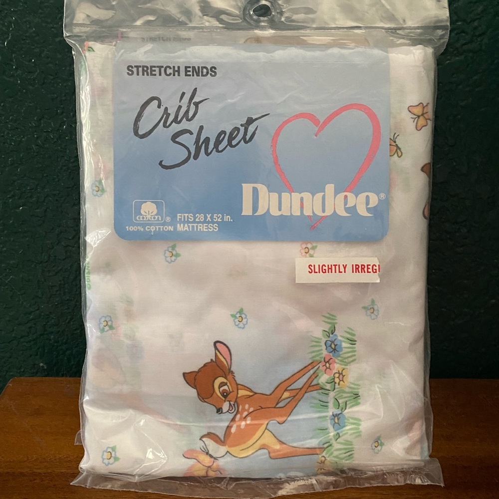 Vintage Disney Bambi Crib Fitted Sheet